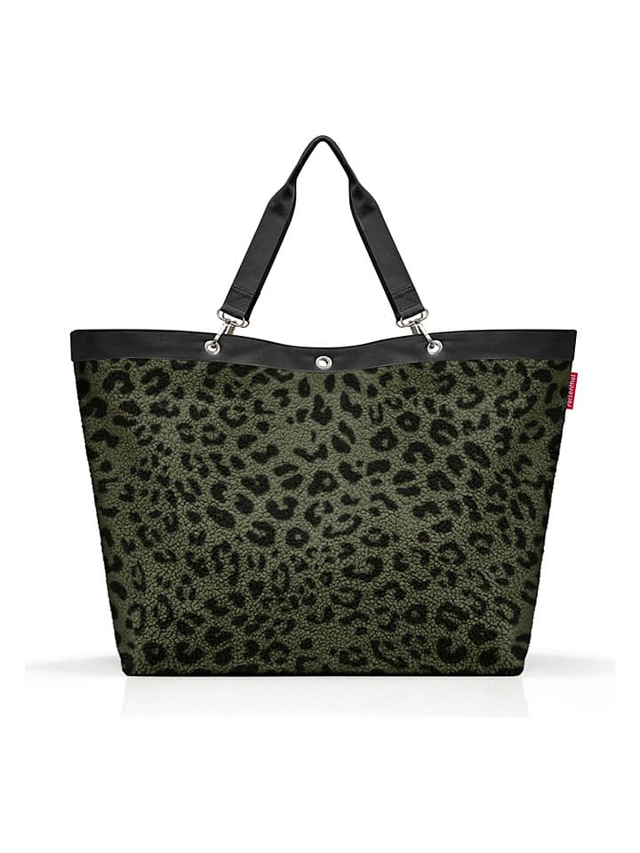 Shopper bag w kolorze khaki - 68 x 45 x 20 cm
