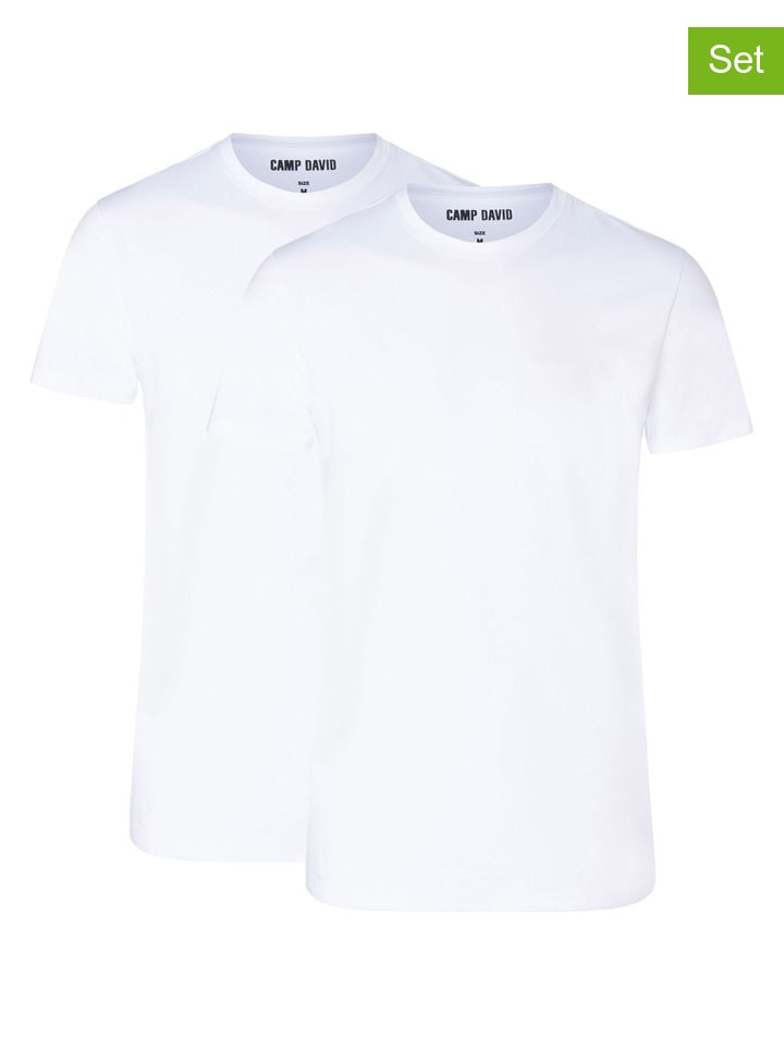 2er-Set: Shirts in Weiß