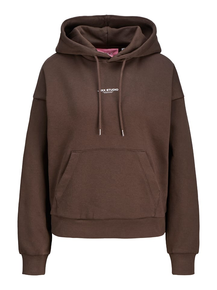 Hoodie "Studio" in Braun