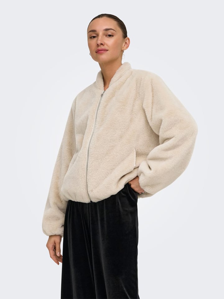 Teddyjacke in Beige