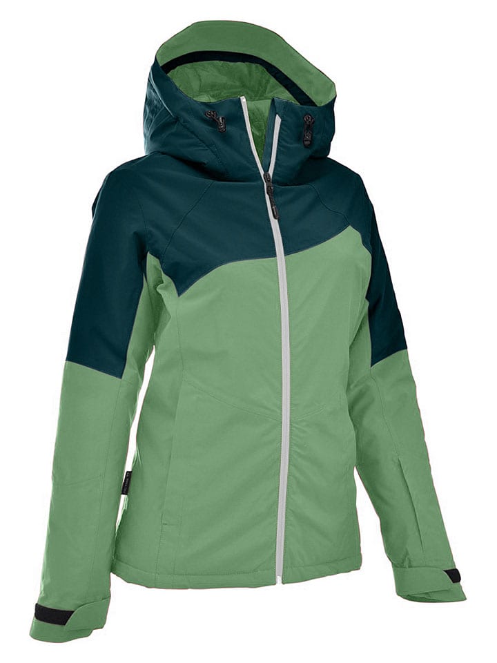 Ski-/ Snowboardjacke "Schneeberg" in Grün/ Petrol