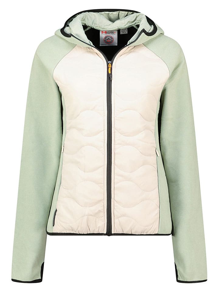 Hybride jas "Tenessieak" groen/crème