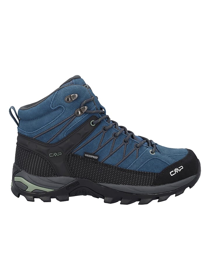 Skórzane buty trekkingowe "Rigel Mid" w kolorze niebieskim