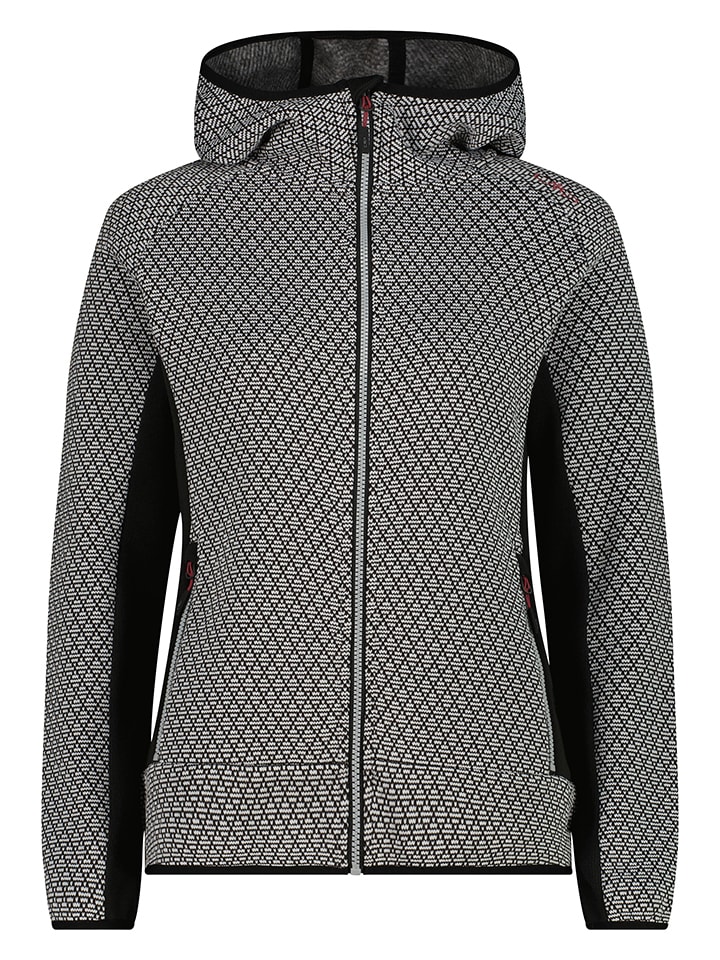Fleece vest wit/zwart