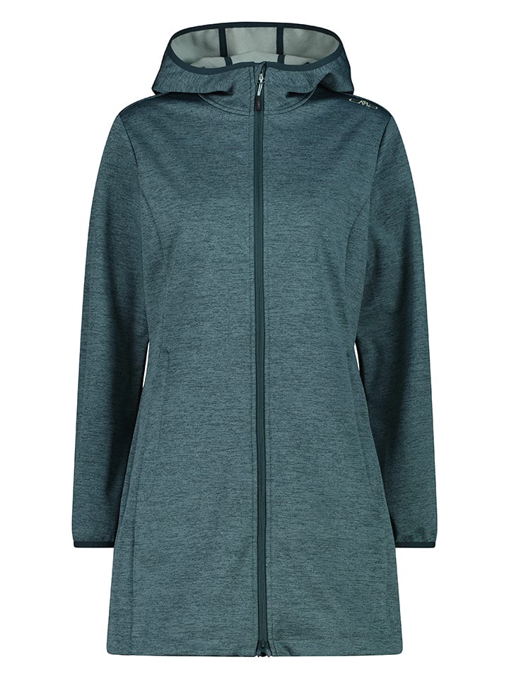 Parka w kolorze turkusowym