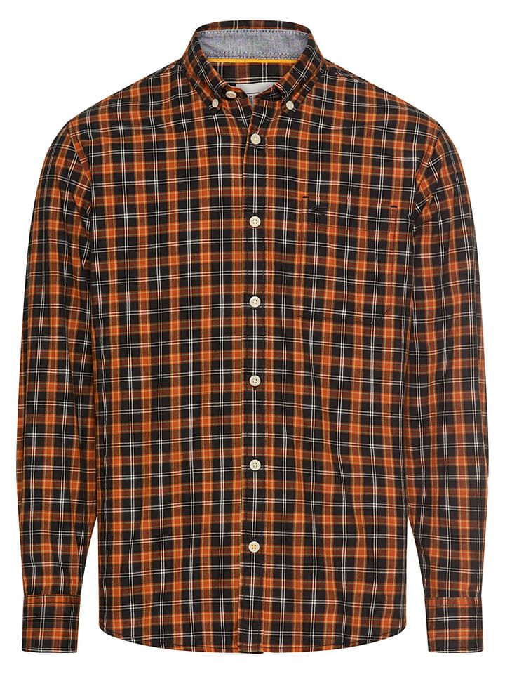 Blouse - regular fit - oranje/zwart