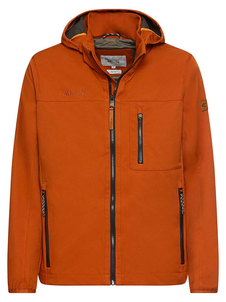 Softshelljacke in Rostrot