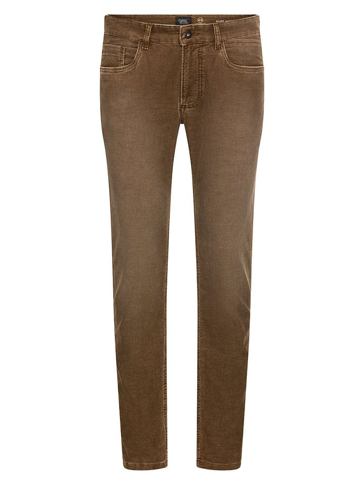Dżinsy - Slim fit - w kolorze jasnobrązowym