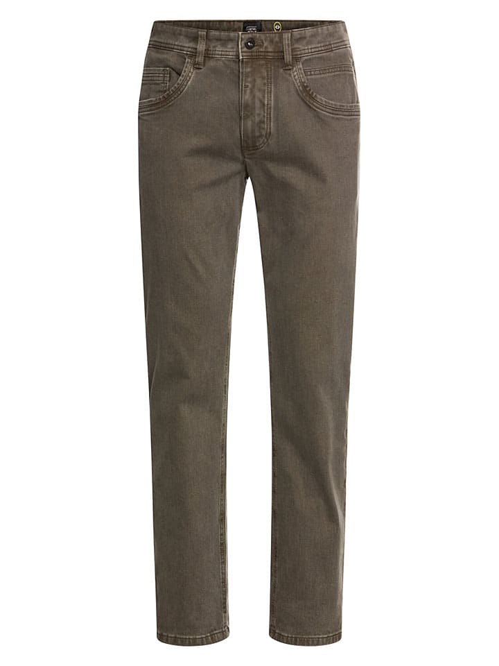 Jeans - Straight fit - in Khaki