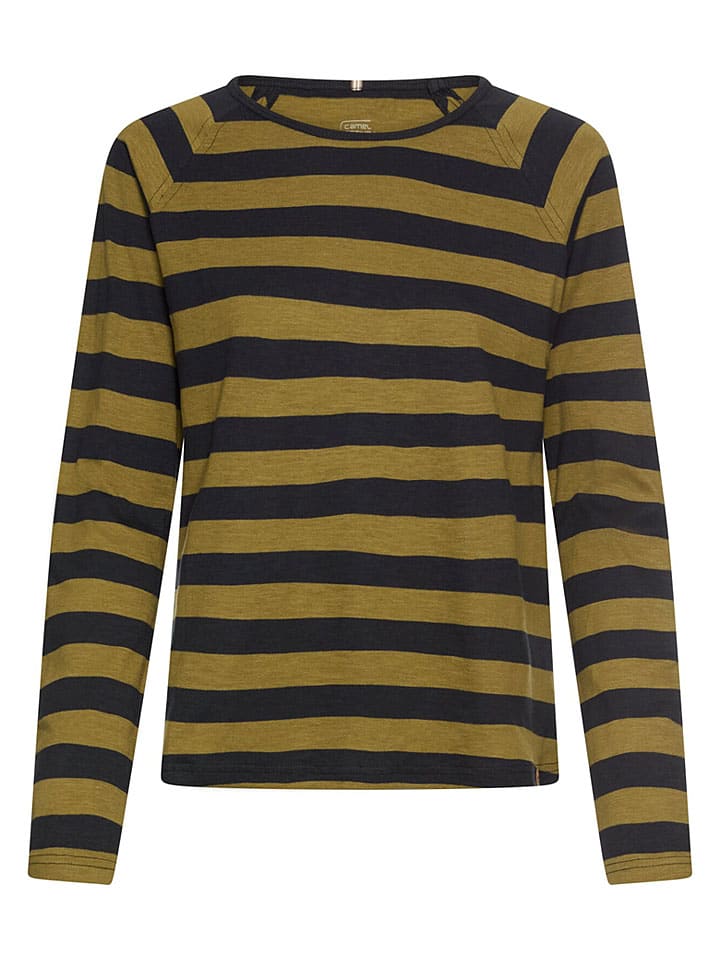 Longsleeve in Dunkelblau/ Oliv