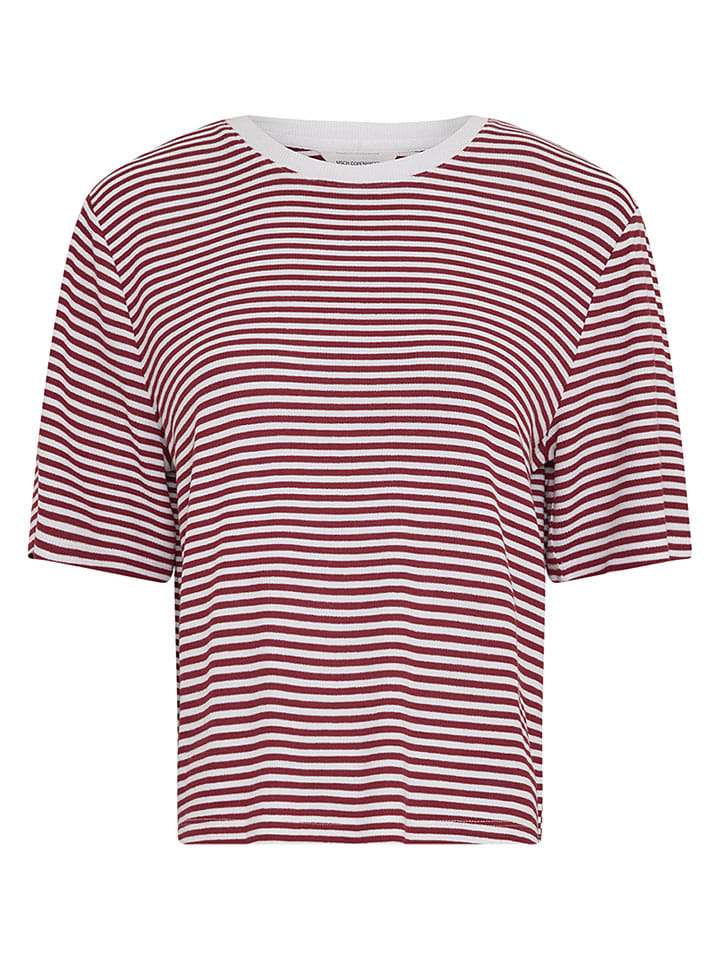 Shirt bordeaux/wit