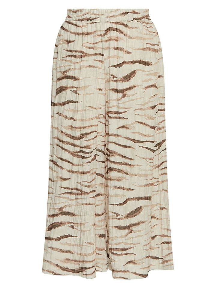 Marlenehose in Creme/ Hellbraun