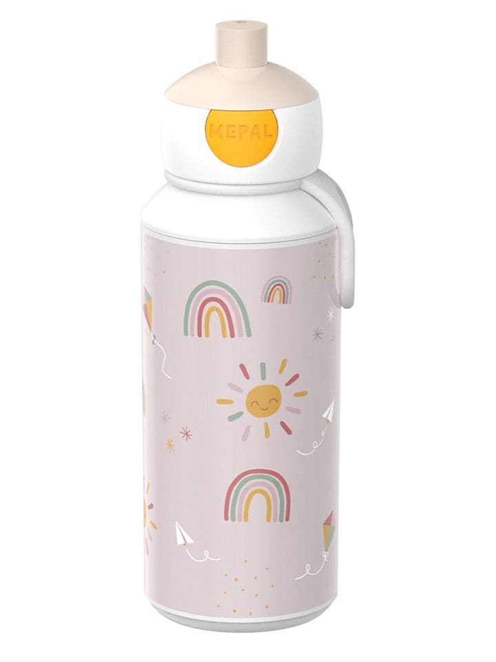Bidon "Campus - Sunshine & Rainbow" w kolorze jasnoróżowym - 400 ml