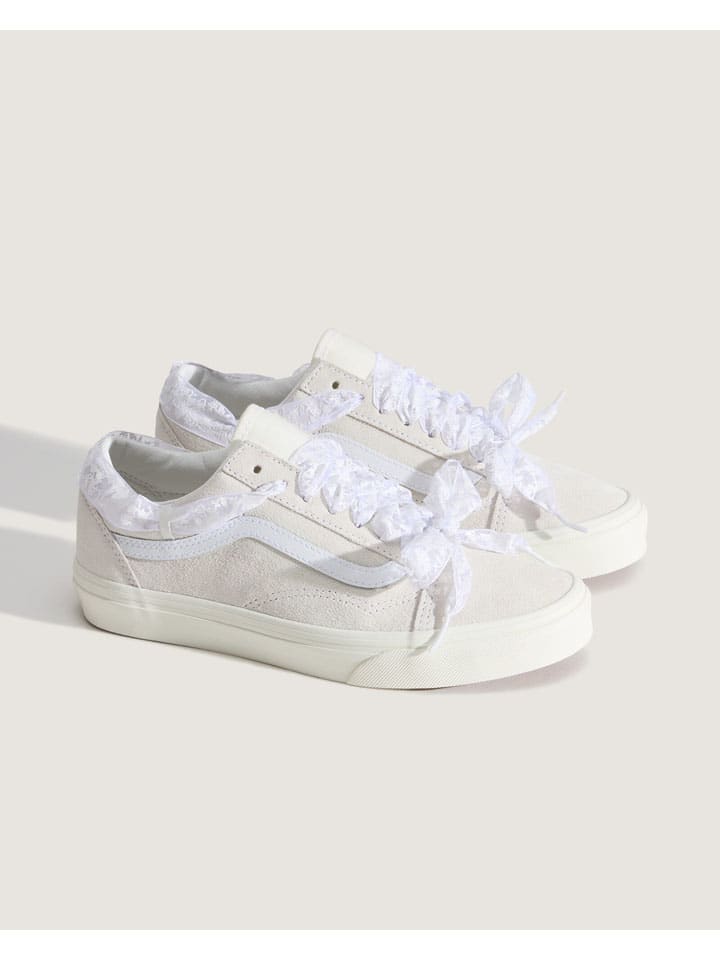 Leren sneakers crème