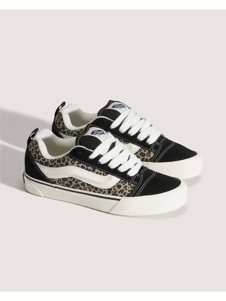 Leder-Sneakers in Schwarz
