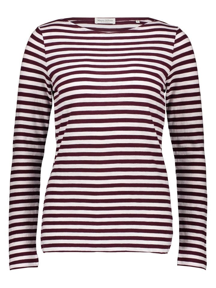 Longsleeve in Bordeaux/ Creme