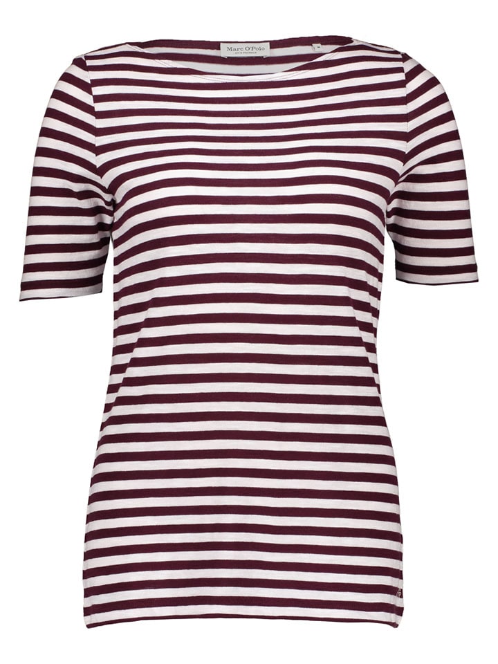 Shirt bordeaux/crème
