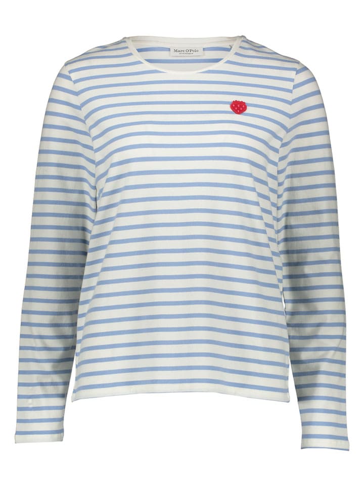 Longsleeve in Hellblau/ Creme