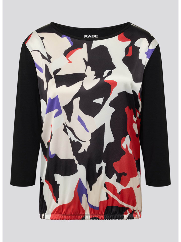Longsleeve in Schwarz/ Creme