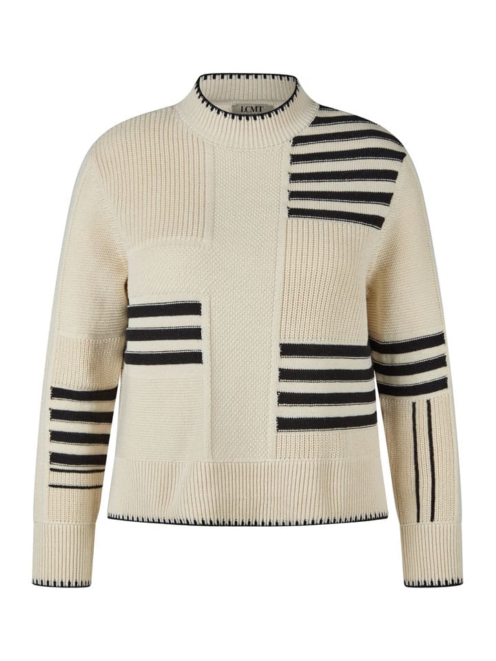 Sweter w kolorze kremowo-czarnym
