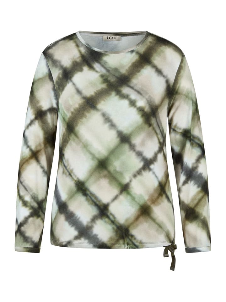 Longsleeve in Grün/ Dunkelgrün
