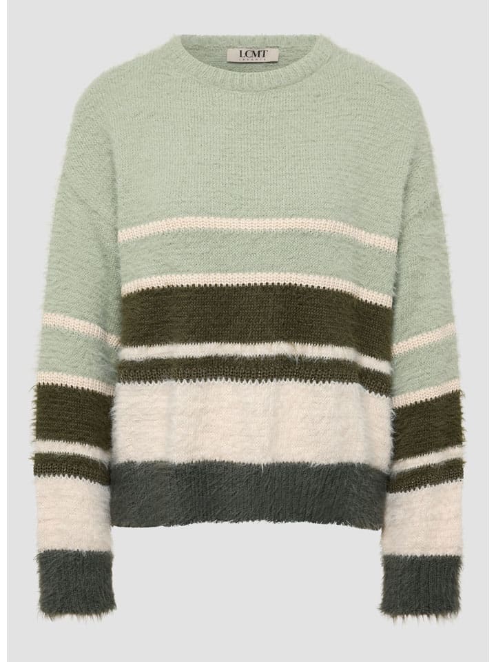 Pullover in Hellgrün/ Beige