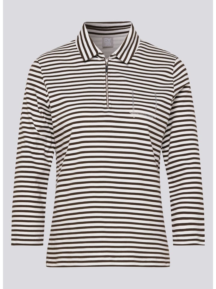 Longsleeve in Weiß/ Schwarz