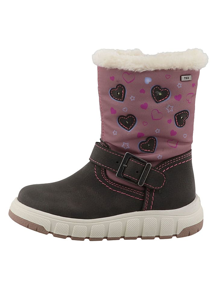 Winterstiefel "Vroni" in Rosa/ Braun