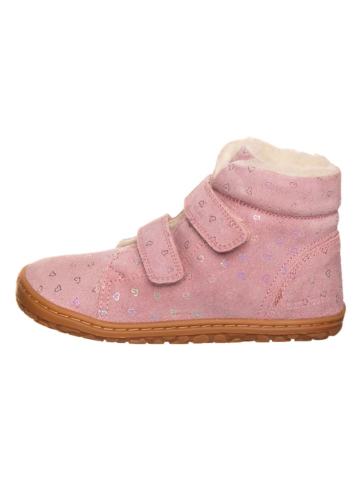 Leder-Barfußschuhe in Rosa