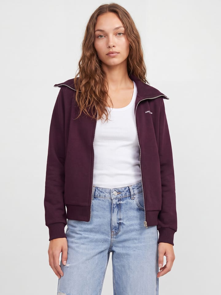 Sweatjacke "Studio" in Bordeaux