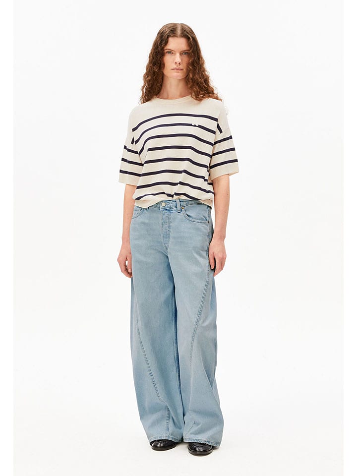 Sweter ''Striped'' w kolorze kremowo-czarnym
