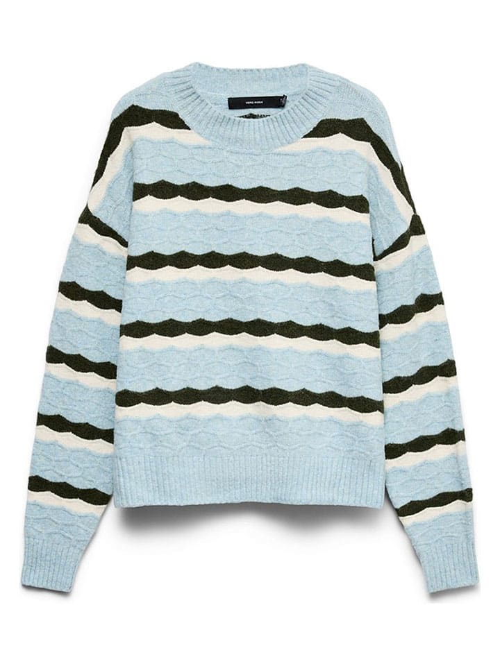 Sweter w kolorze błękitno-czarnym