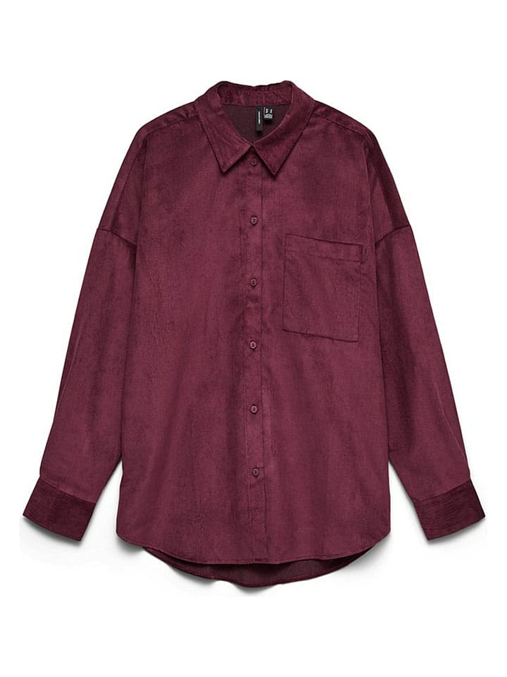 Corduroyblouse in Bordeuax