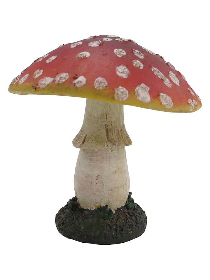 Decoratief figuur ''Pilz'' rood/wit - (H)9 cm