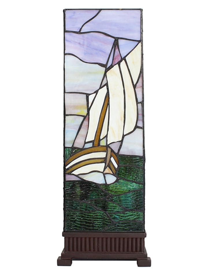 Lampa stołowa "Tiffany" ze wzorem - 18 x 48 x 18 cm