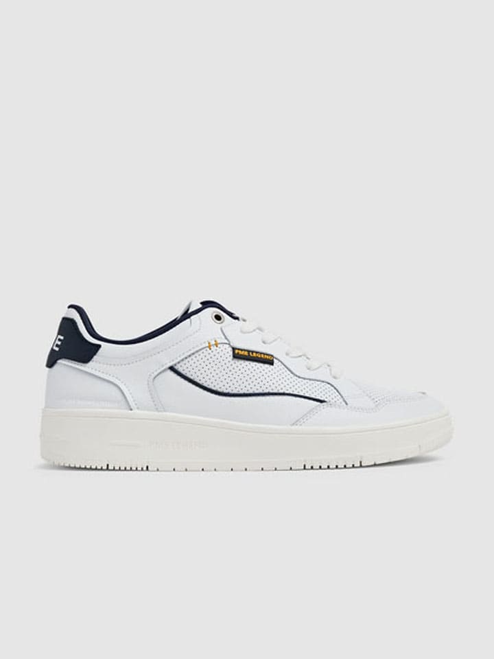 Skórzane sneakersy w kolorze białym