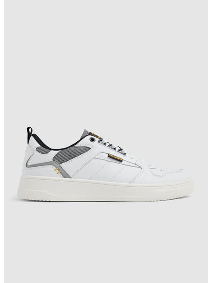 Skórzane sneakersy w kolorze białym