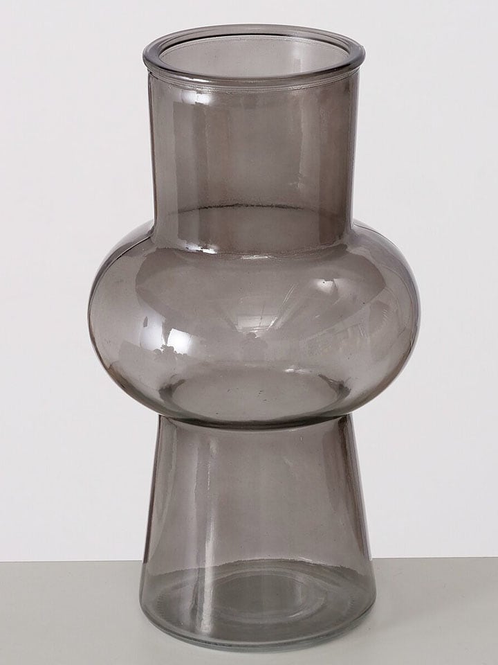 Wazon "Lopa" w kolorze szarym - wys. 25 cm