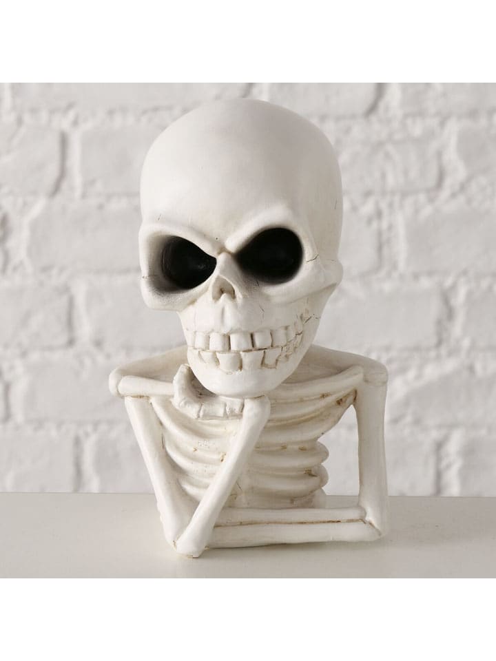 Dekofigur "Skull" in Weiß - (H)17 cm