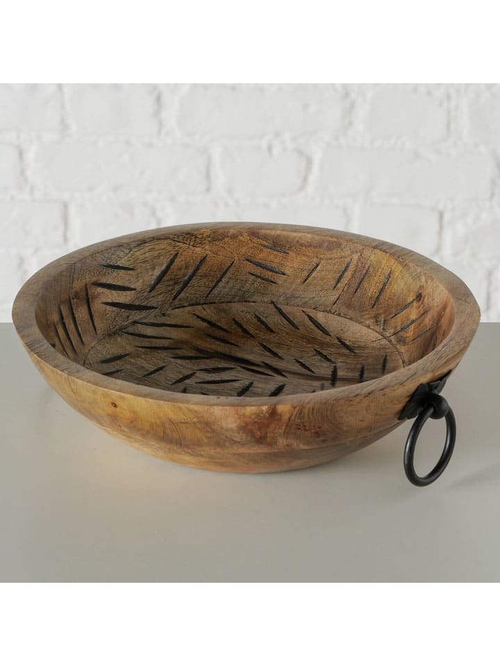 Miska dekoracyjna "Museo" w kolorze brązowym - wys. 7 x Ø 25 cm