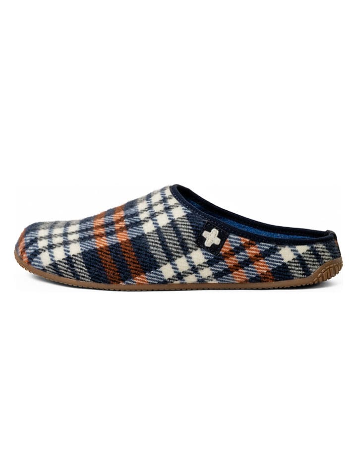Pantoffels "Schmittenhöhe" blauw/oranje