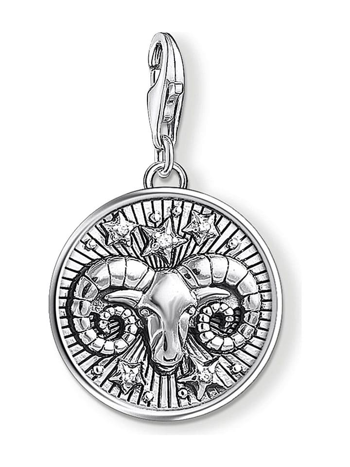 Silber-Anhänger "Aries" mit Edelsteinen