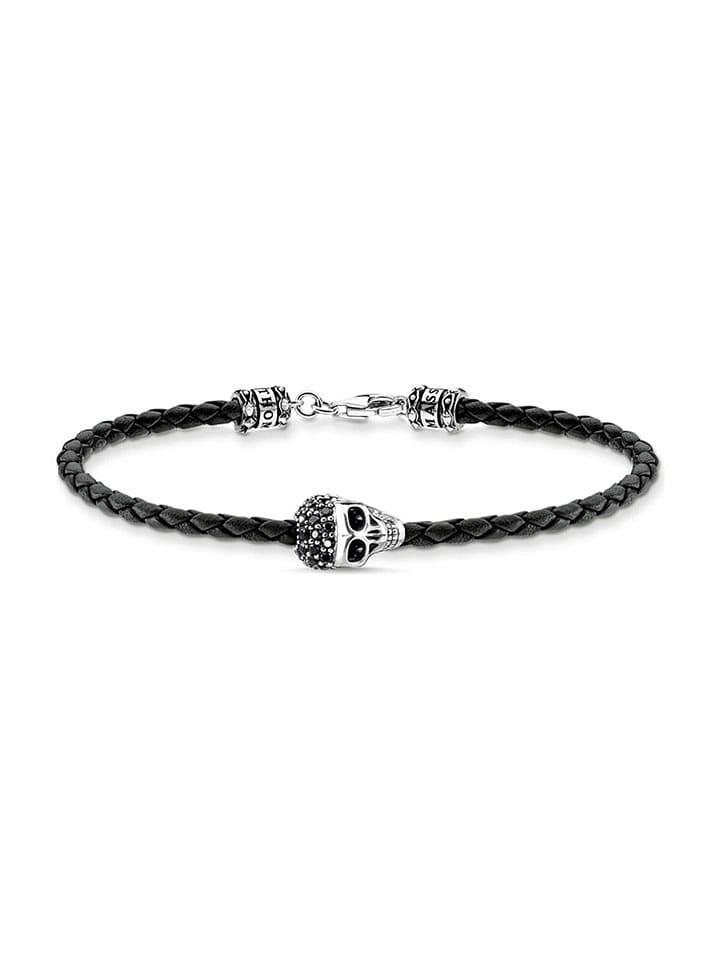 Leder-Armband in Schwarz