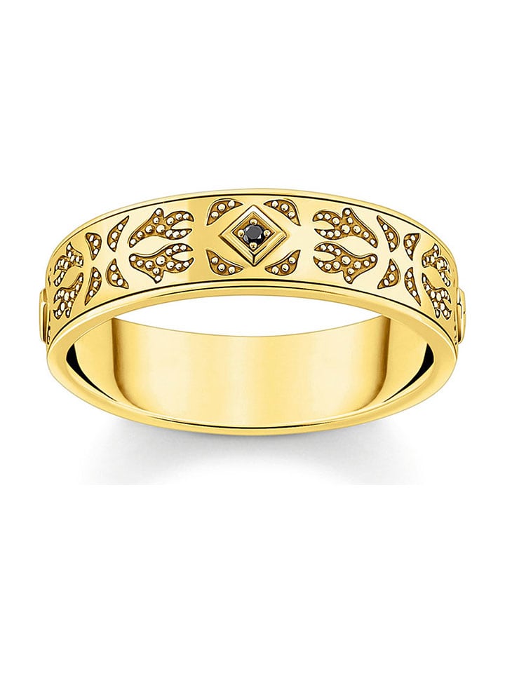 Vergold. Ring mit Edelstein
