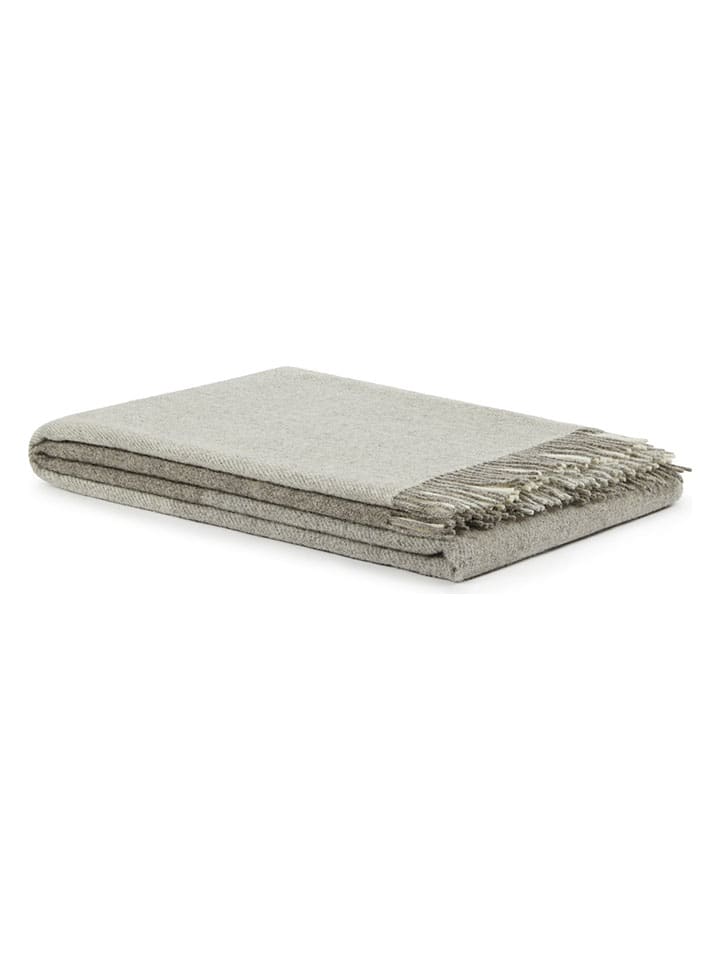 Wolldecke ''Kasia'' in Grau/ Creme - (L)240 x (B)140 cm