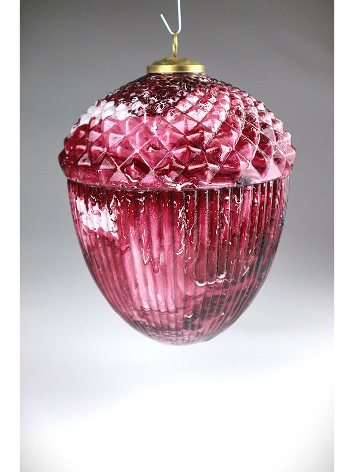 Zawieszka dekoracyjna "Acorn" w kolorze fioletowym - wys. 21 cm