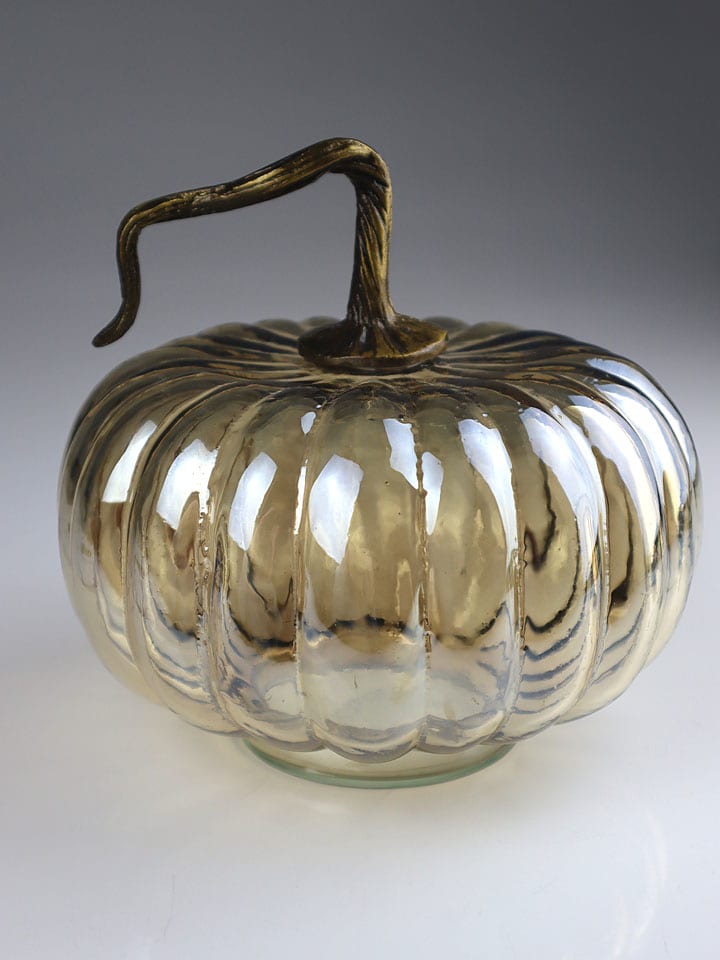 Figurka dekoracyjna "Pumpkin" w kolorze złotym - wys. 19 cm