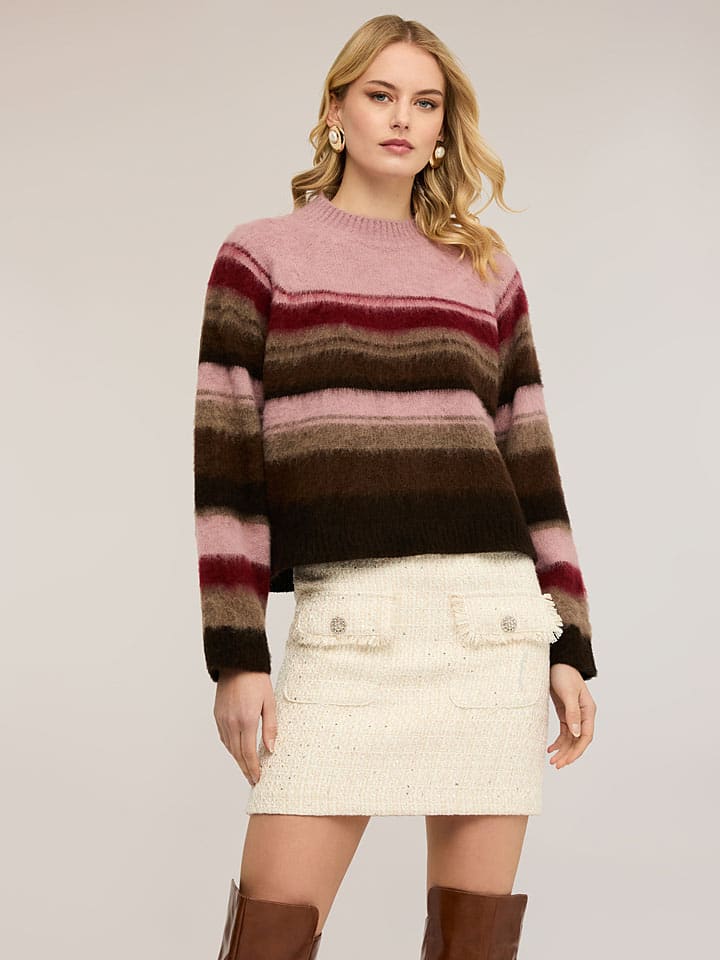 Pullover in Rosa/ Braun