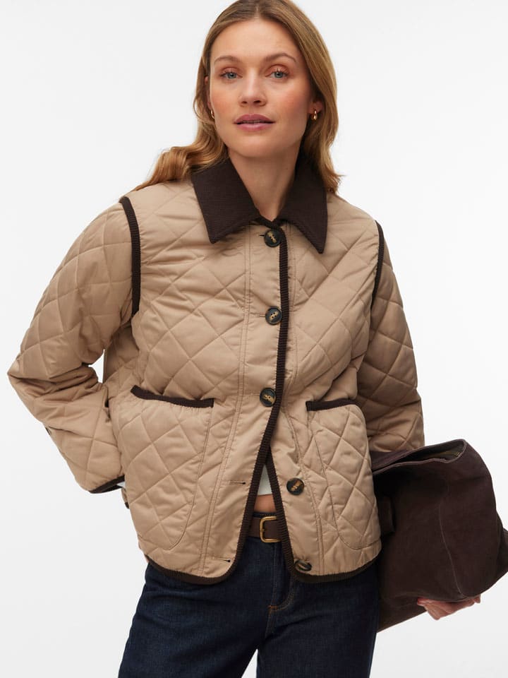 Steppjacke in Hellbraun