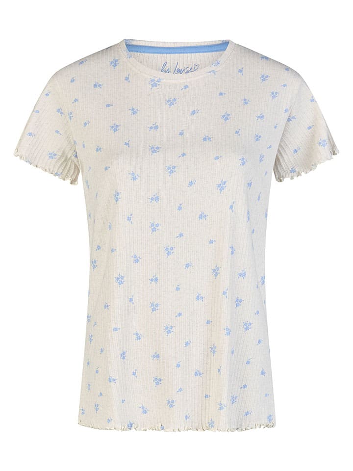 Pyjama in Weiß/ Hellblau